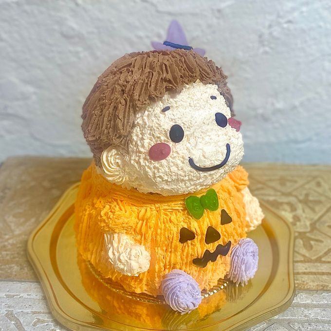 ハロウィン 男の子の立体ケーキ  かぼちゃ 立体ケーキ 5号 2