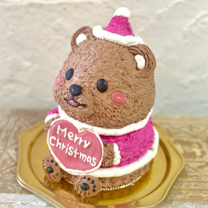 くまさんサンタの立体ケーキ クリスマスケーキ 5号 個数限定 動物ケーキ クリスマス2023 2