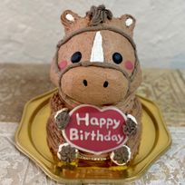 馬の立体ケーキ(茶色の頭絡) 動物 ケーキ 誕生日 チョコレート センイルケーキ 5号 チョコケーキ