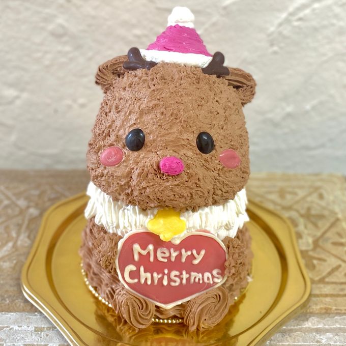 トナカイさんの立体ケーキ クリスマスケーキ 5号 個数限定 動物ケーキ  クリスマス2023 1