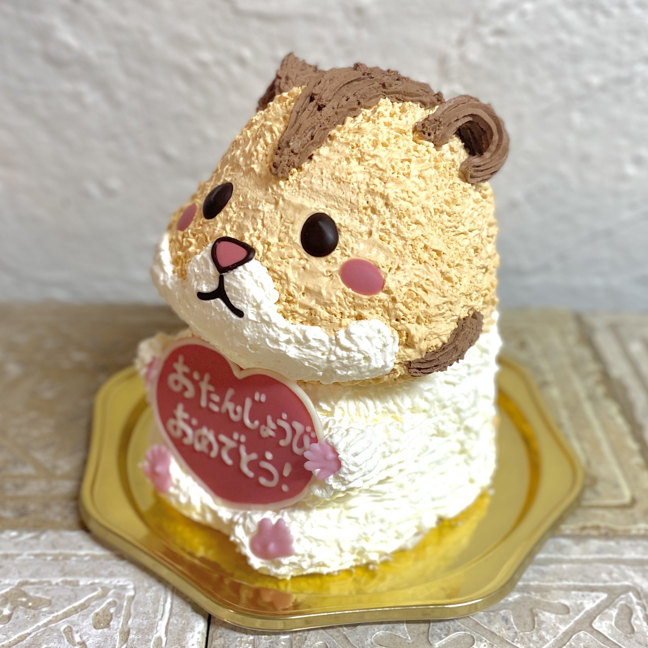 ゴールデンハムスターの立体ケーキ 動物ケーキ センイルケーキ 誕生日 5号(Tipitinats Cakes) | Cake.jp