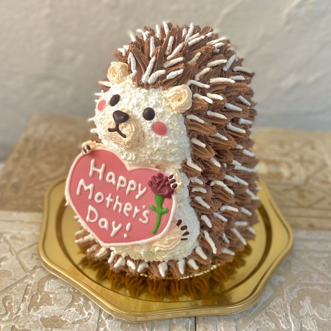 母の日⭐︎はりねずみの立体ケーキ ハリネズミ  動物ケーキ  2