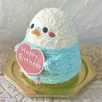 セキセイインコ（ブルー）の立体ケーキ 5号 お誕生日やお祝いに 動物ケーキ 2