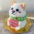 白柴犬の立体ケーキ しろしば しばいぬ 動物ケーキ センイルケーキ  5号 2