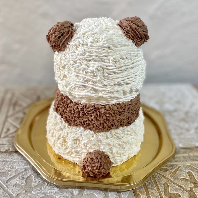 パンダの立体ケーキ ぱんだ ホイップ&ガナッシュクリーム 動物ケーキ 3