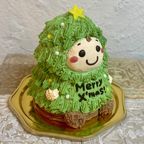 クリスマスツリーの着ぐるみ立体ケーキ クリスマス ケーキ 5号 かわいい かぶりもの  クリスマス2025 2