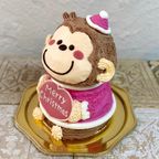 おさるさんサンタの立体ケーキ クリスマスケーキ 5号 個数限定 動物ケーキ クリスマス2026  2