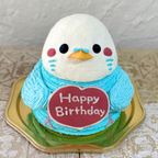 セキセイインコ（ブルー）の立体ケーキ 5号 お誕生日やお祝いに 動物ケーキ 1