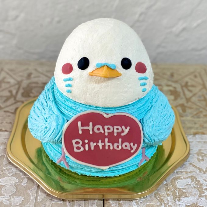 セキセイインコ（ブルー）の立体ケーキ 5号 お誕生日やお祝いに 動物ケーキ 1