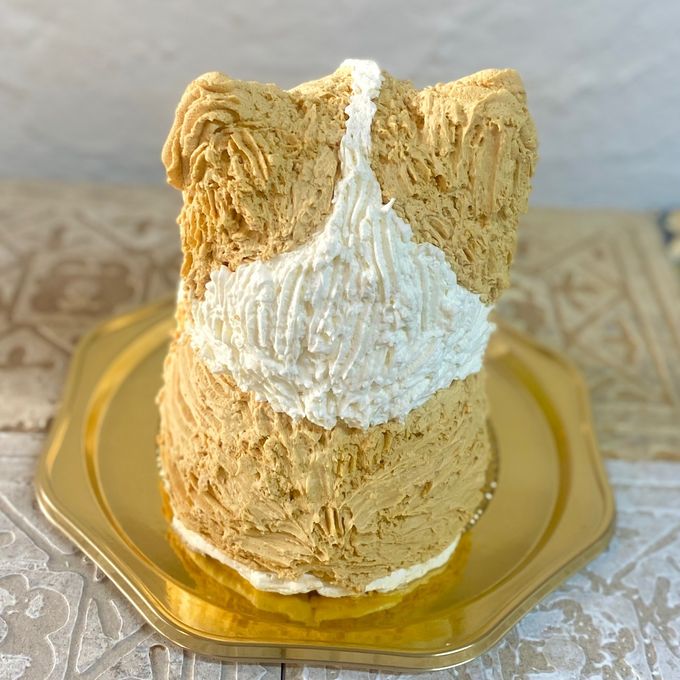 コーギーの立体ケーキ 犬  誕生日 センイルケーキ 動物ケーキ  3