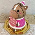 お馬サンタの立体ケーキ クリスマスケーキ 5号 個数限定 動物ケーキ うま 競馬  クリスマス2026  1
