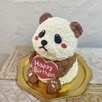 パンダの立体ケーキ ぱんだ ホイップ&ガナッシュクリーム 2