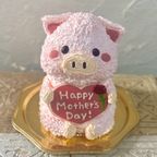 母の日⭐︎子ぶたの立体ケーキ ブタ ぶた 動物ケーキ ドンムルケーキ センイルケーキ   1