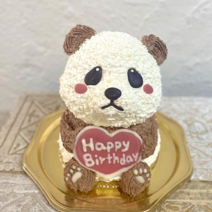パンダの立体ケーキ ぱんだ ホイップ&ガナッシュクリーム 1