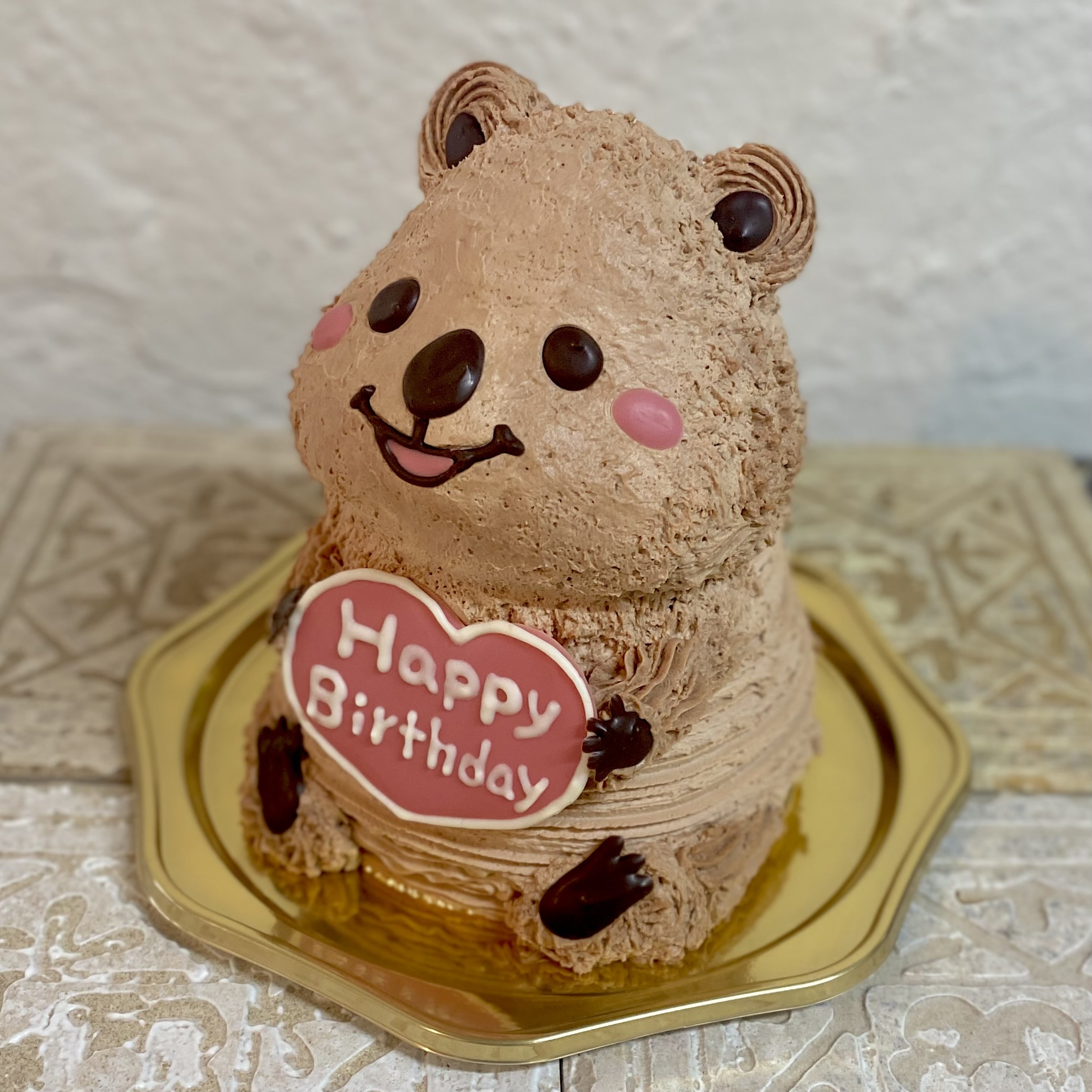 クオッカワラビーの立体ケーキ 動物 ケーキ 誕生日 チョコ センイル