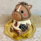 父の日⭐︎馬の立体ケーキ（スーツ）ウマ 馬 動物ケーキ 5号 父の日2026 2