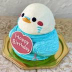 セキセイインコ（ブルー）の立体ケーキ 5号 お誕生日やお祝いに 動物ケーキ 2