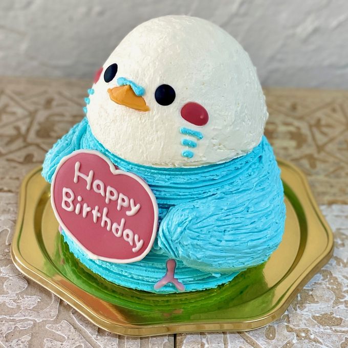 セキセイインコ（ブルー）の立体ケーキ 5号 お誕生日やお祝いに 動物ケーキ 2