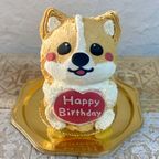 コーギーの立体ケーキ 犬  誕生日 センイルケーキ 動物ケーキ  1