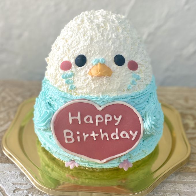 セキセイインコ（ブルー）の立体ケーキ 5号 お誕生日やお祝いに 動物ケーキ 1