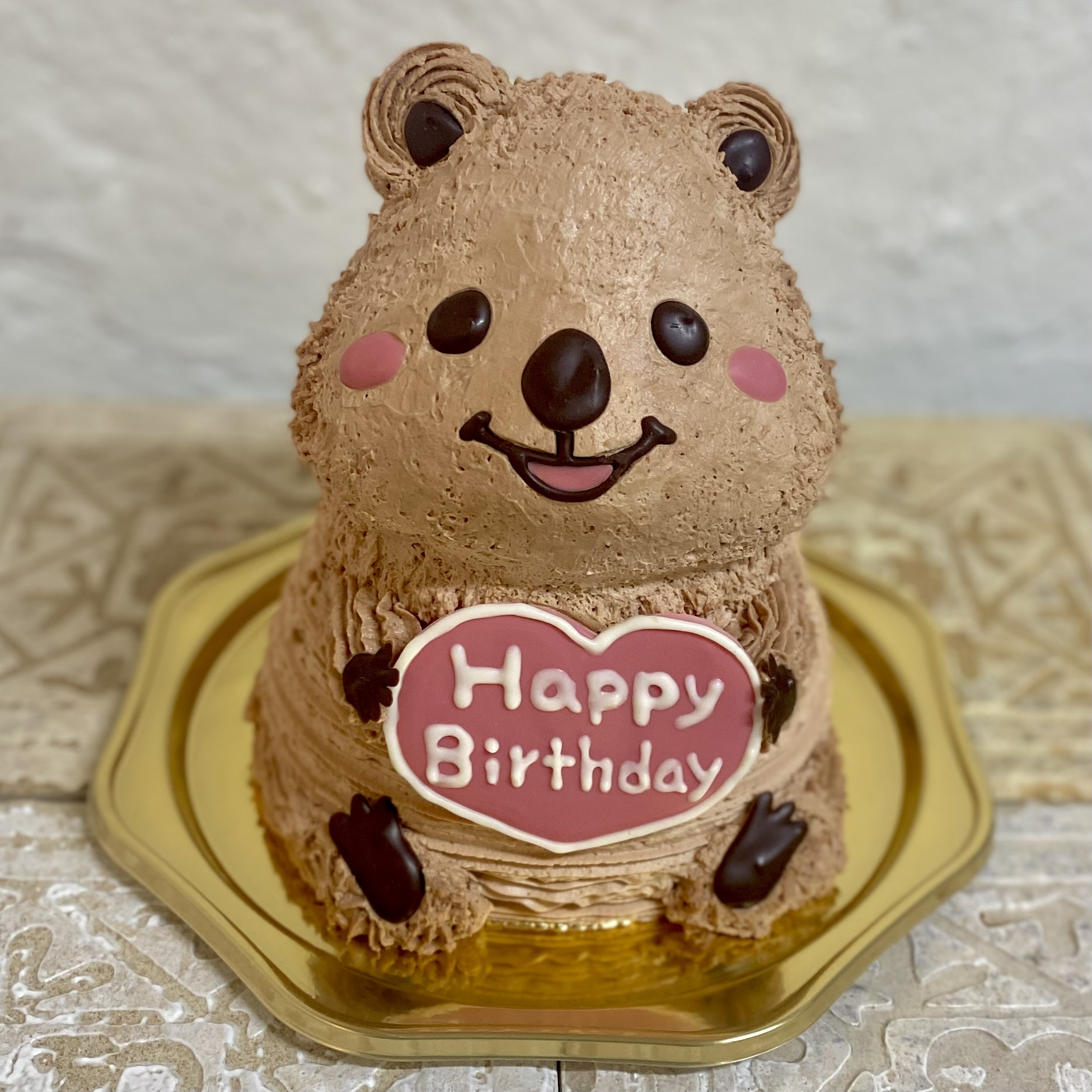 クオッカワラビーの立体ケーキ 動物 ケーキ 誕生日 チョコ センイル
