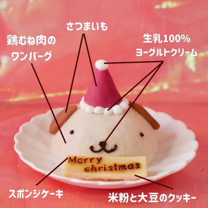 犬用ケーキ【お肉のわんこサンタ】 クリスマス2026 4