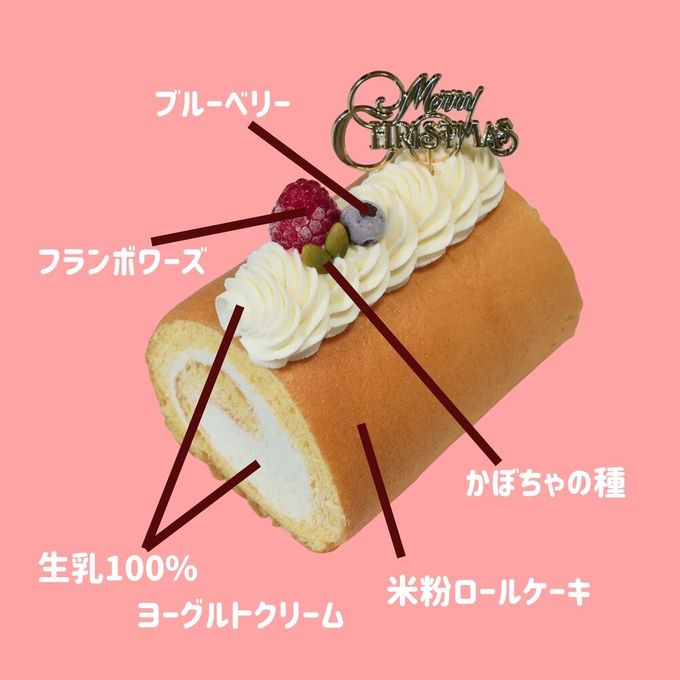 ワンちゃんもネコちゃんも飼い主さんも食べられるケーキ 「 ハッピー クリスマス ロールケーキ 」 3