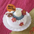 犬用ケーキ ハッピー初日の出 「 富士山 いちご ショートケーキ」 1