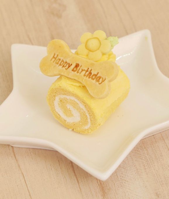 ≪犬・猫用ケーキ≫クルクルプチロール【カボチャ】 誕生日 お祝い 無添加 1