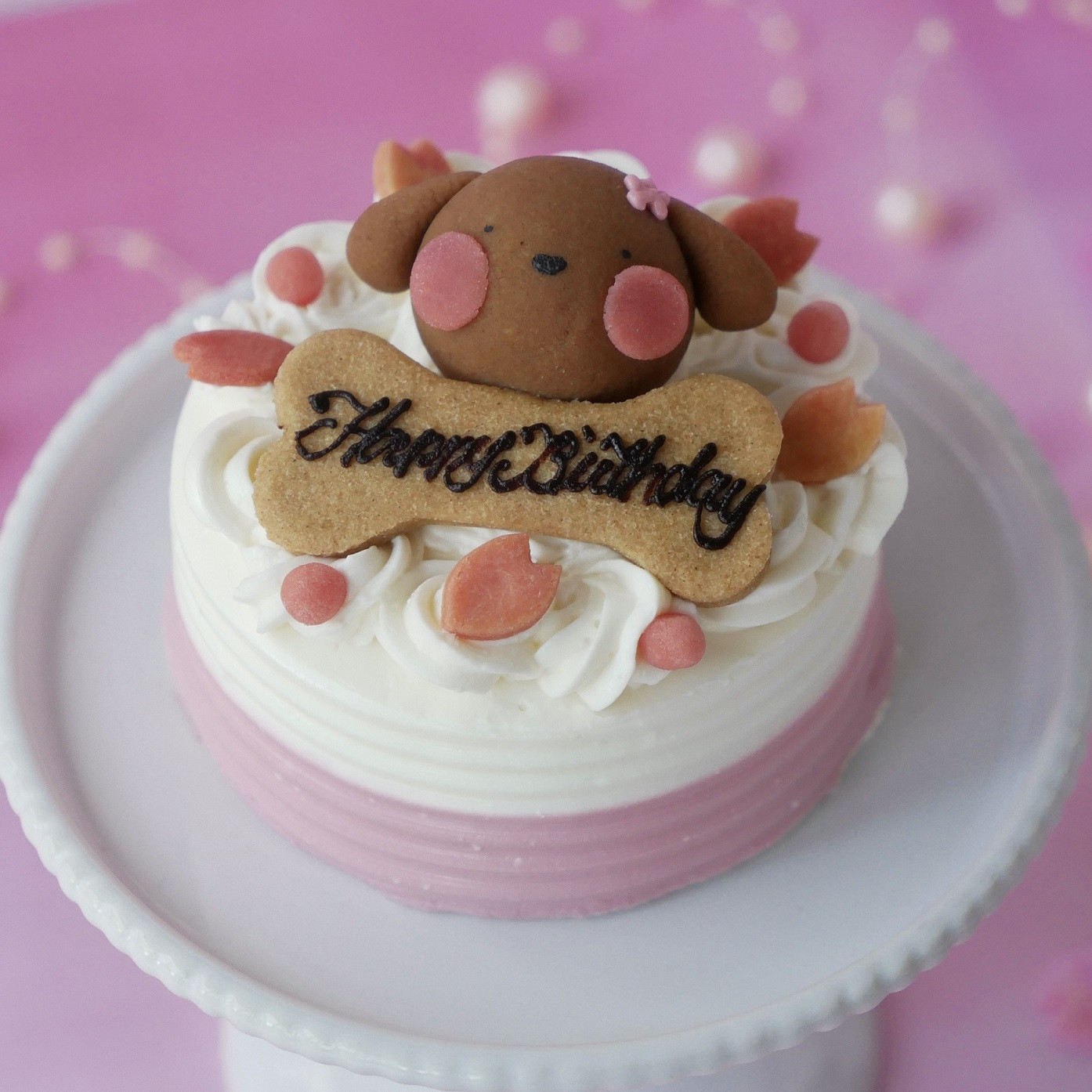 ≪犬・猫用ケーキ≫春限定「桜のショートケーキ」 誕生日 お祝い 無 