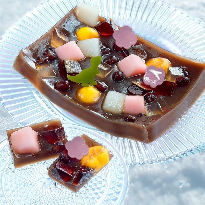 【抹茶スイーツ・宇治茶専門店 京都きよ泉】一枚流し あんみつ水羊羹