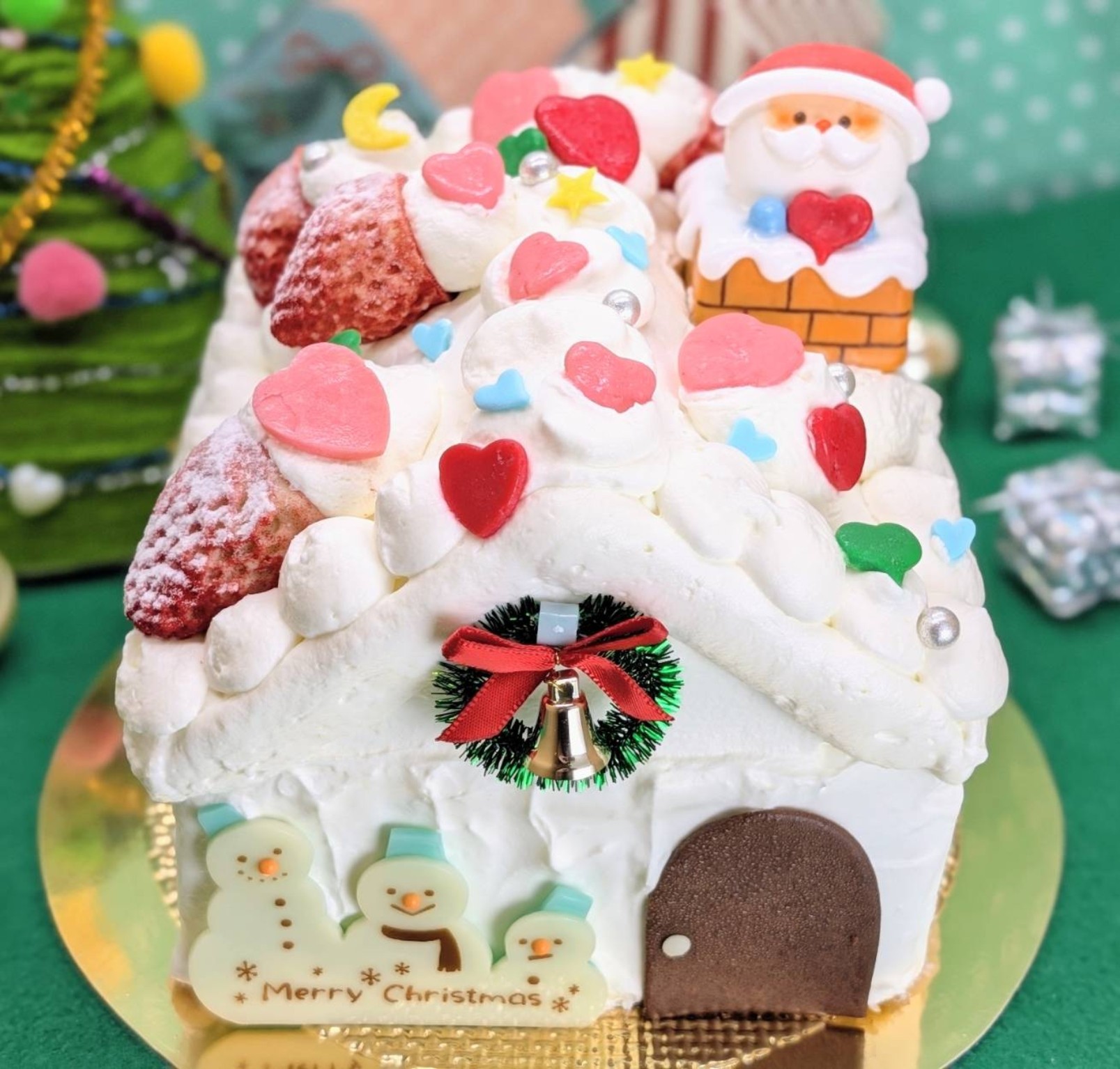 サンタさん！クリスマス夜、愛をいっぱい込めて」ケーキ クリスマス