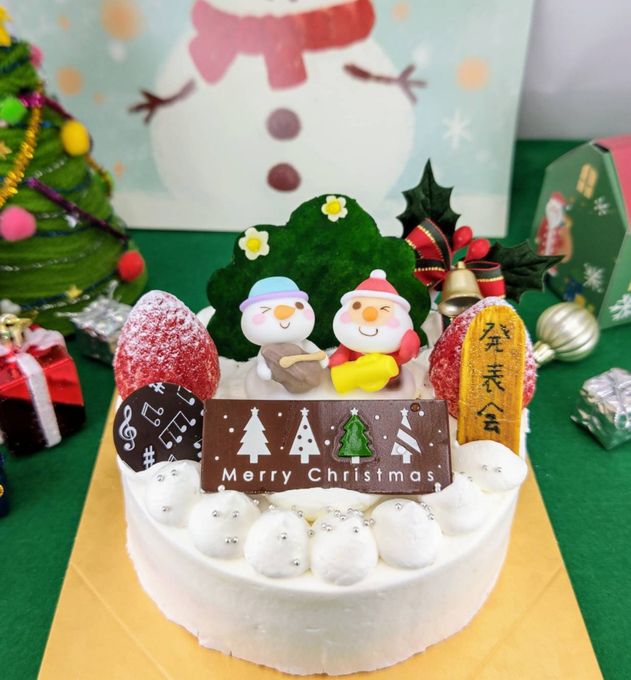 フェイクイチゴの生クリームケーキ 5号 クリスマス2024 1