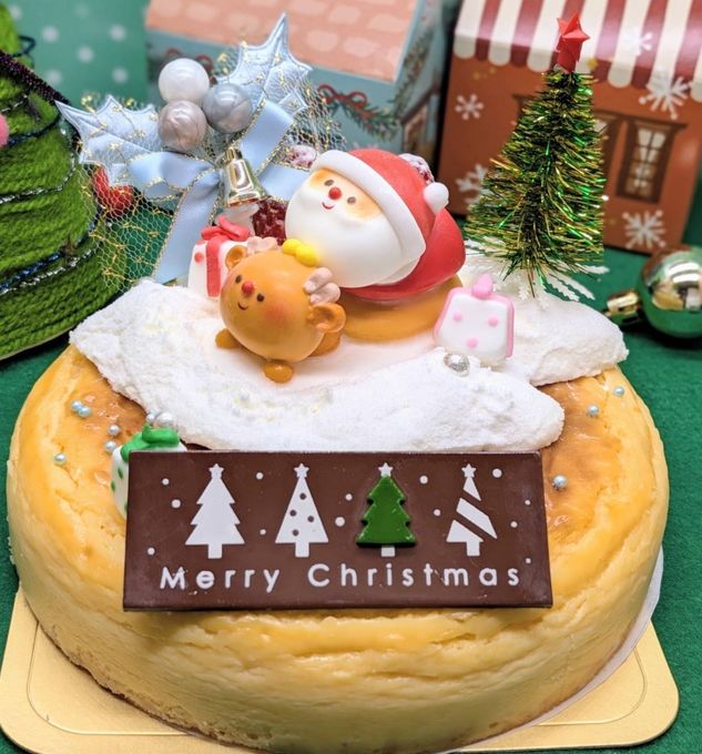 「いつも仲良しサンタとトナカイ」ケーキ ベイクドチーズケーキ クリスマス2026 1