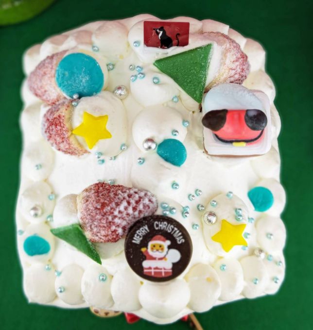上からの家ケーキ 3