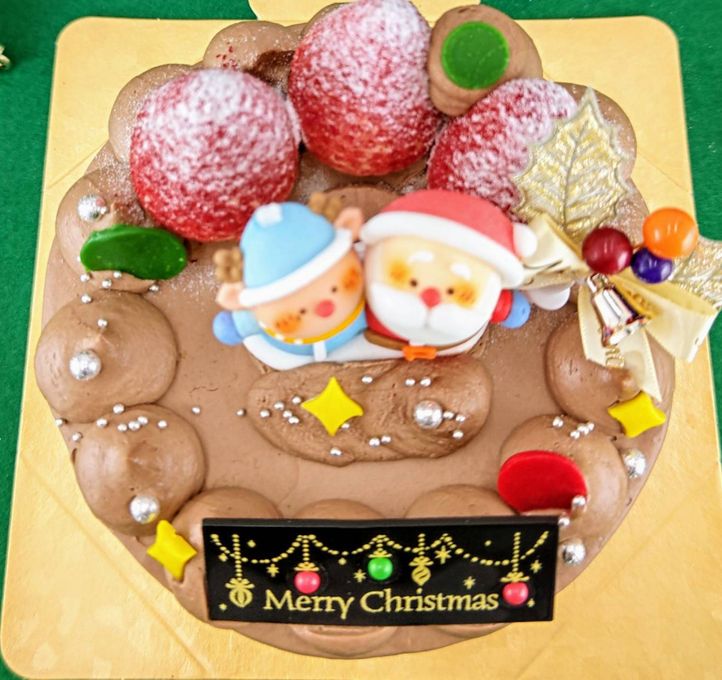 フェイクイチゴの生チョコクリームケーキ 5号  クリスマス2024 3