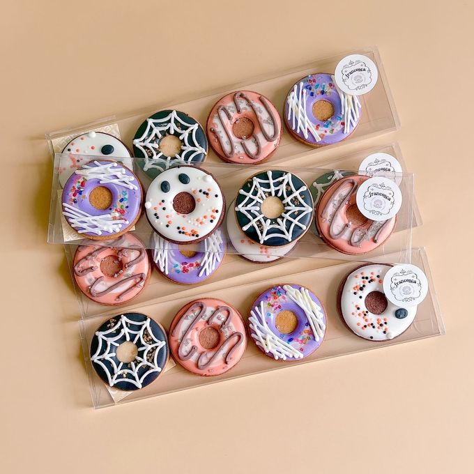 MINI HALLOWEEN DONUT アイシングクッキー 4枚入り ハロウィン2025 4