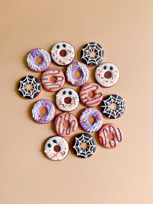 MINI HALLOWEEN DONUT アイシングクッキー 4枚入り ハロウィン2025 2