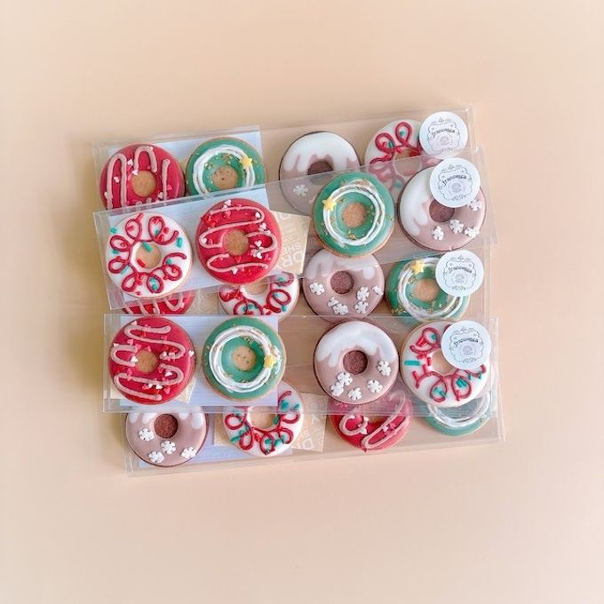 MINI CHRISTMAS DONUT アイシングクッキー 4枚入り クリスマス2025 5