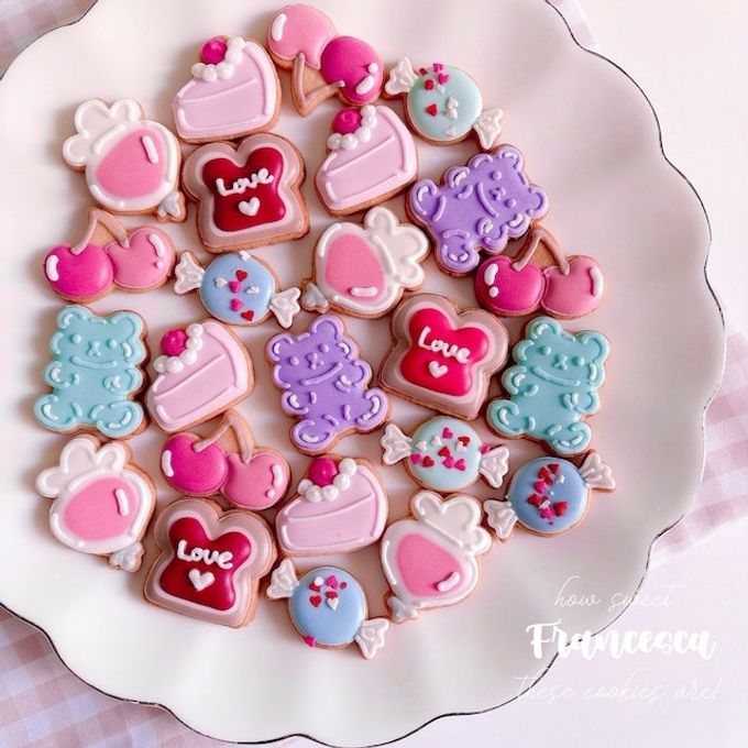 MINI LOVE SWEETS バレンタインアイシングクッキー 7枚入り 1