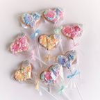 フラワーロリポップ アイシングクッキー 1本     6