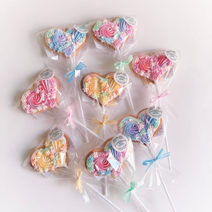 フラワーロリポップ アイシングクッキー 1本     6