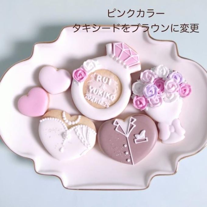 【結婚祝い】ウェディングアイシングクッキー セミオーダー 6枚セット 4