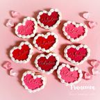 ホイップハート -valentine- アイシングクッキー 1枚入り 2