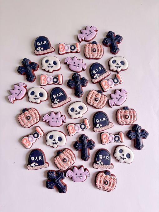 MINI HALLOWEEN COOKIES アイシングクッキー 6枚入り ハロウィン2025 2