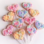 フラワーロリポップ アイシングクッキー 1本     3