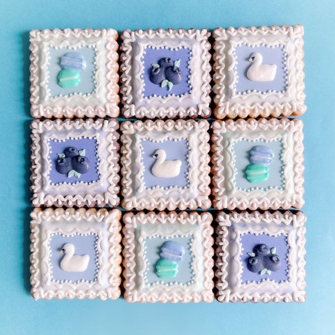 MY FAVORITE THINGS -BLUE- アイシングクッキー 3枚入り 5
