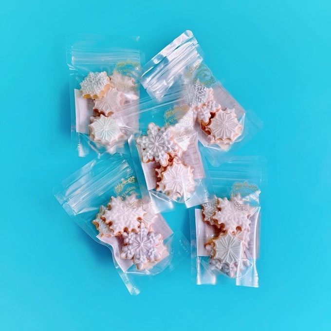 雪の結晶のアイシングクッキー 5枚入り クリスマス2025 5