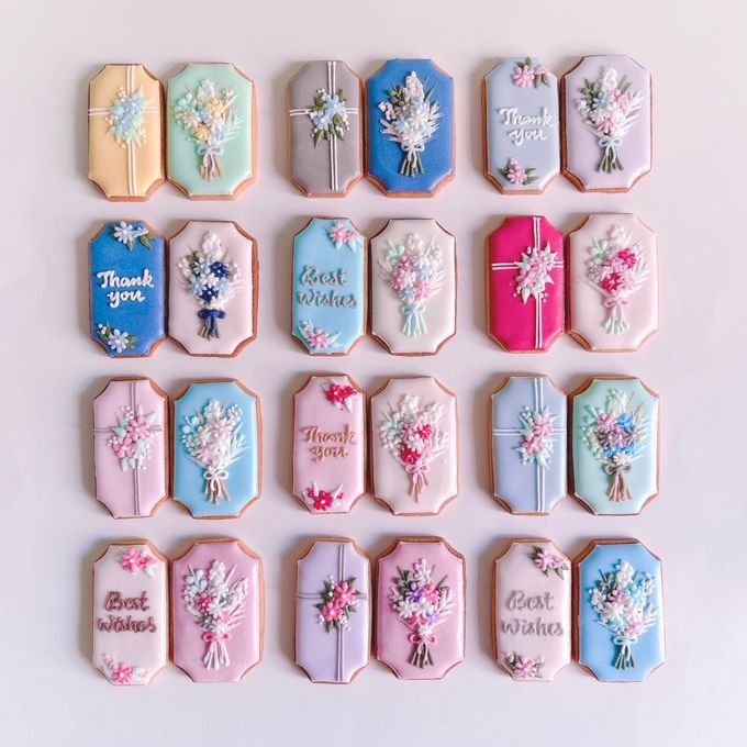 花束のミニギフトセット アイシングクッキー 2枚入り 2