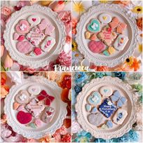 【誕生日・記念日】FLOWER RIBBON セミオーダーアイシングクッキー 9枚入り